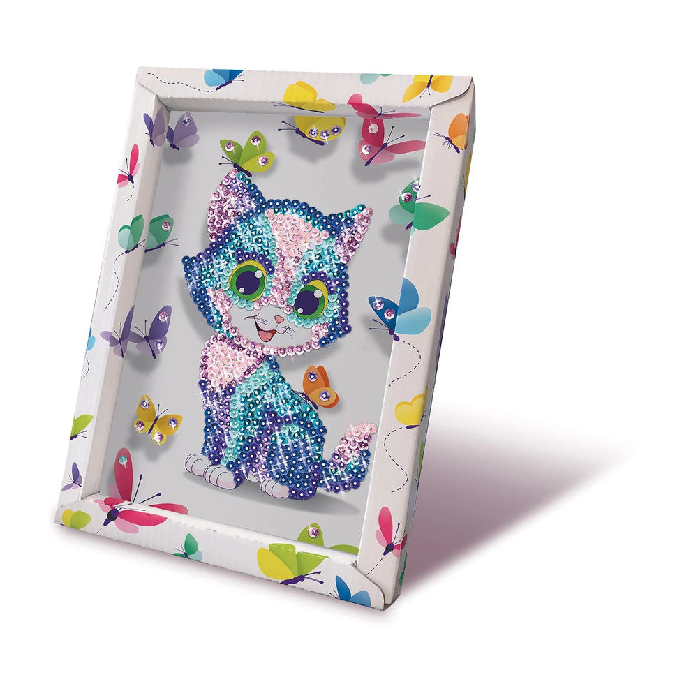 Collection Sequins Paillettenkunst Katze