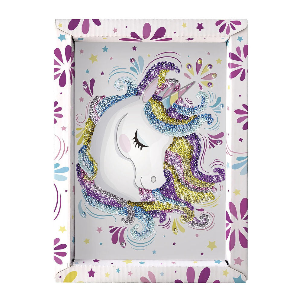 Collection Sequins Paillettenkunst Einhorn