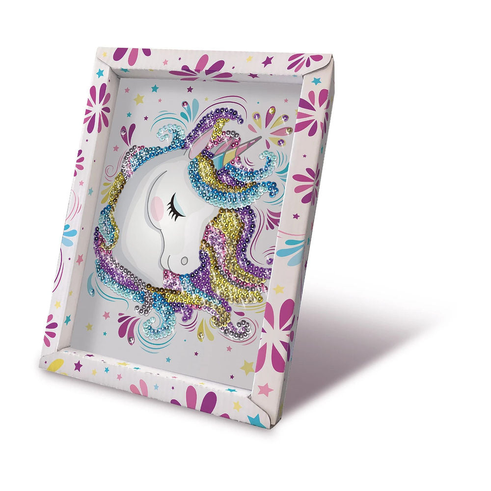 Collection Sequins Paillettenkunst Einhorn