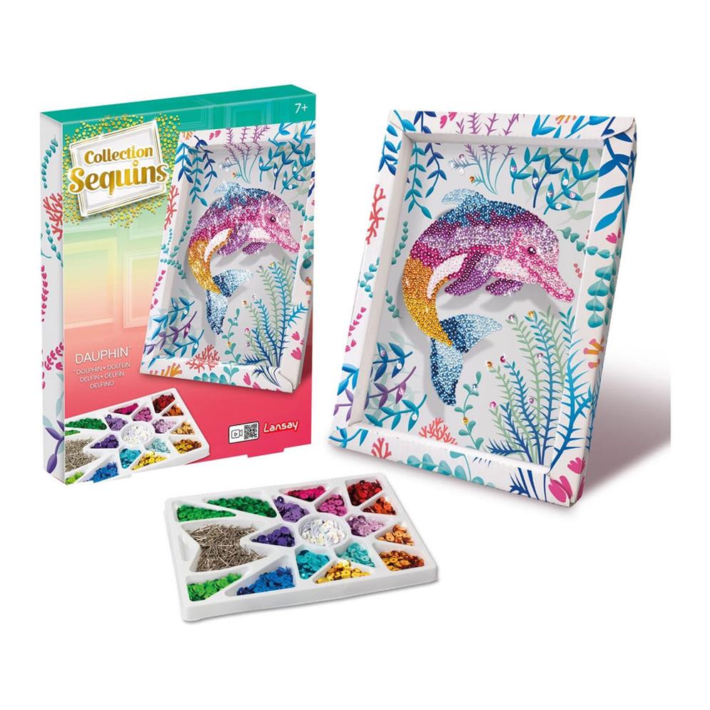 Paillettenkunst Delfin