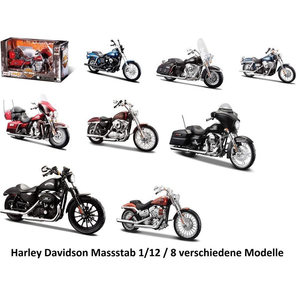 Maisto Harley Davidson1/12, assorted