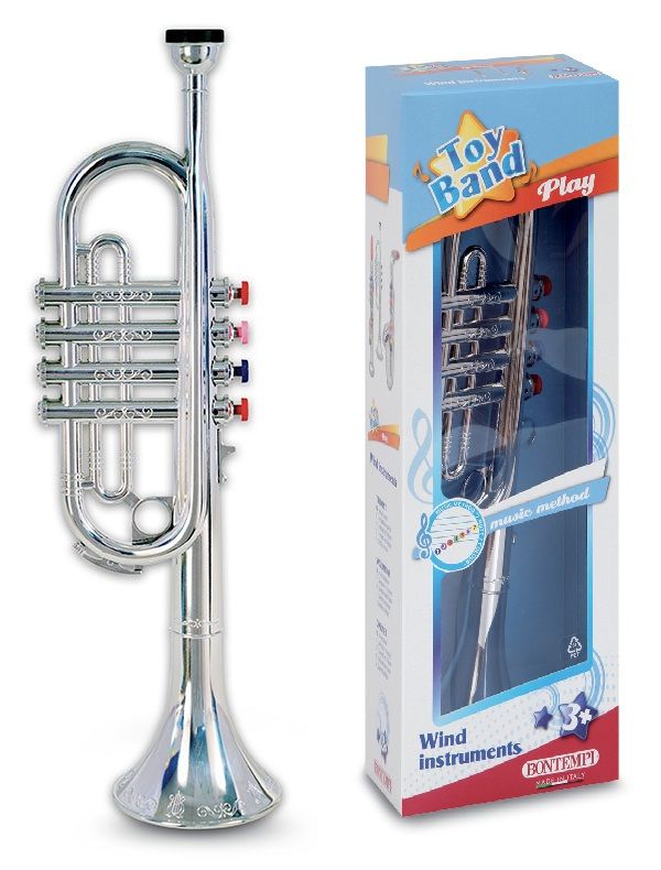 Bontempi Trompete mit 4 farbigen Tasten, 41 cm