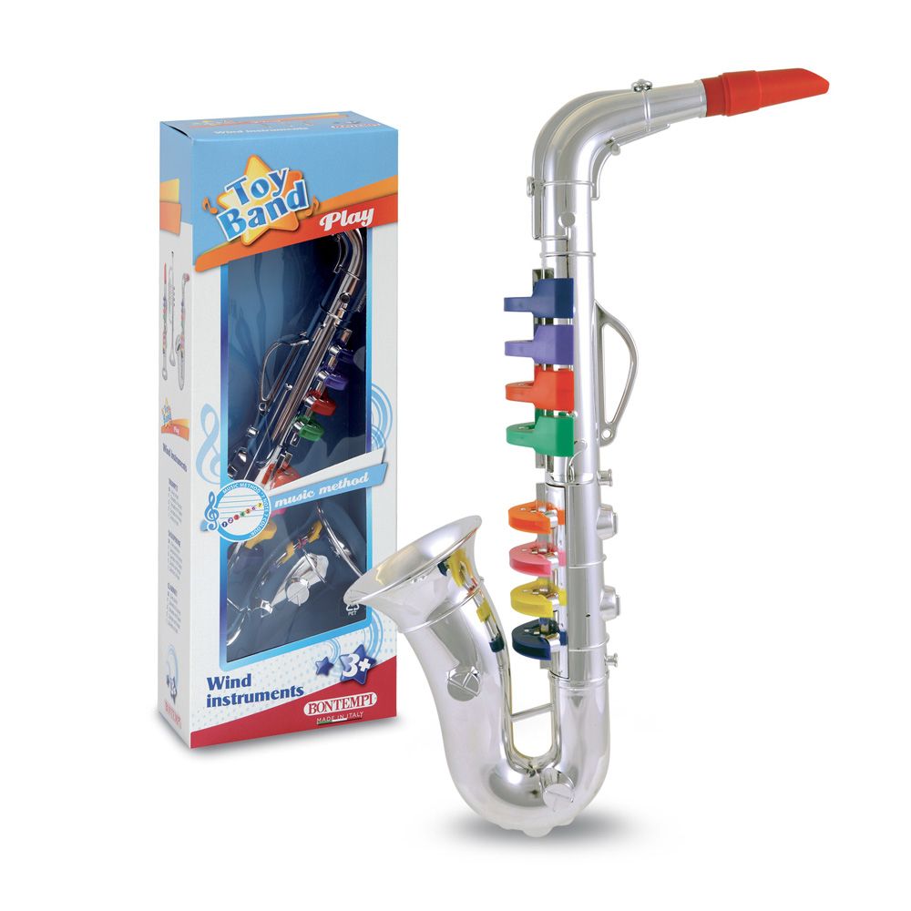 Bontempi saxophone with 8 colored keys