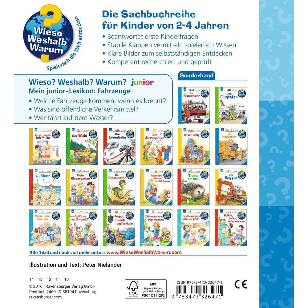 Ravensburger Why? How? What for? My junior lexicon: Vehicles