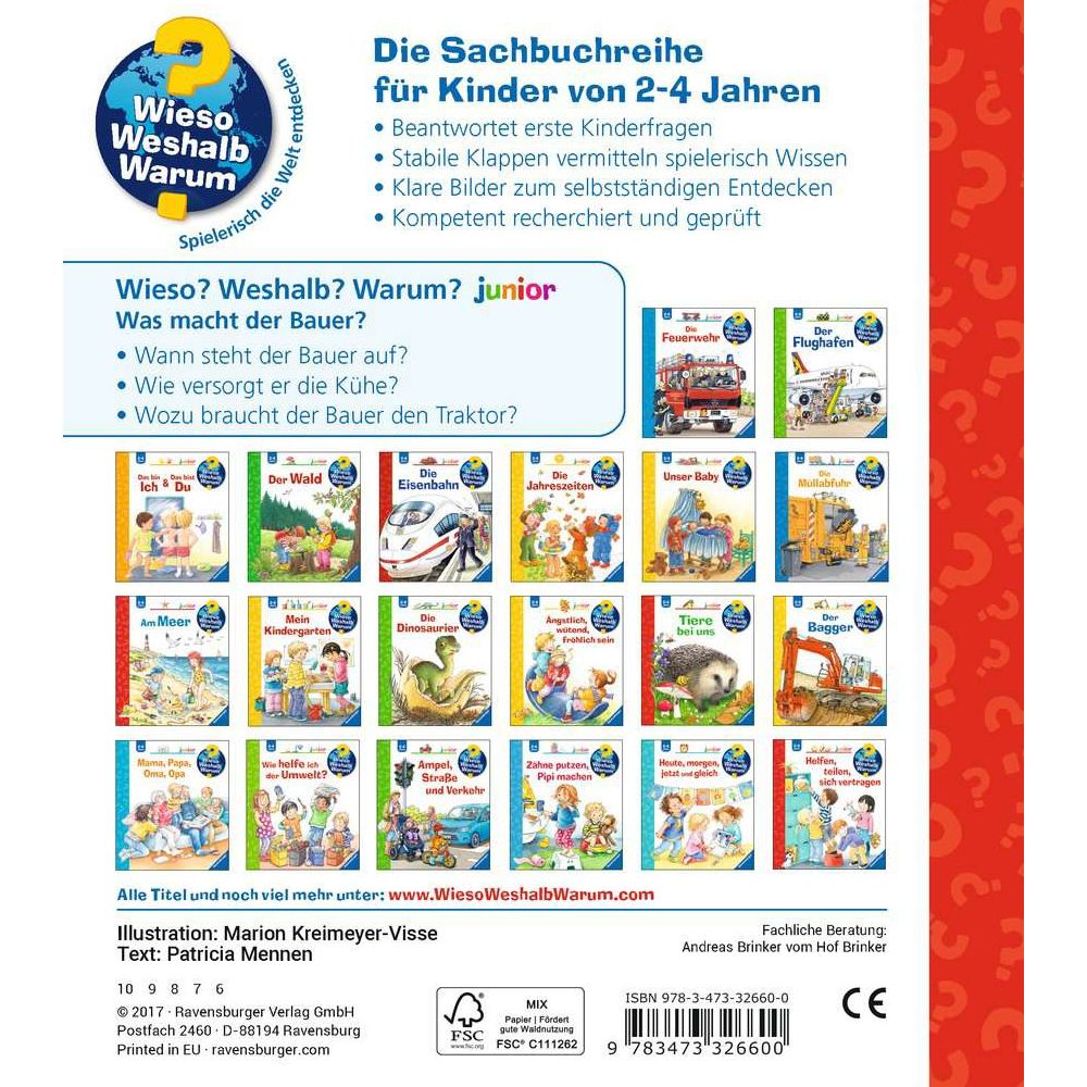 Ravensburger Why? How? What for? junior, Volume 62: What does the farmer do?