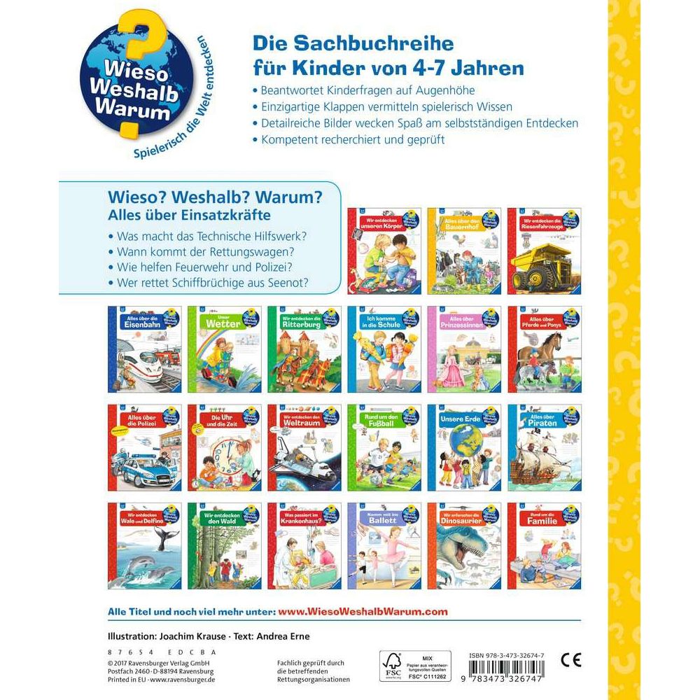Ravensburger Wieso? Weshalb? Warum?, Band 65: Alles über Einsatzkräfte