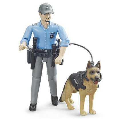 Frère policier avec chien