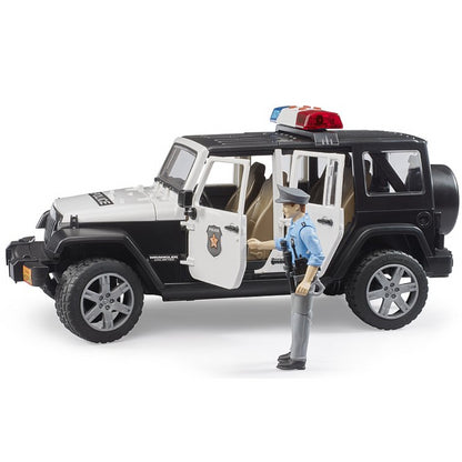 Bruder Jeep Wrangler Unlimited Rubicon Polizei Fahrzeug mit Polizist & Ausstattung