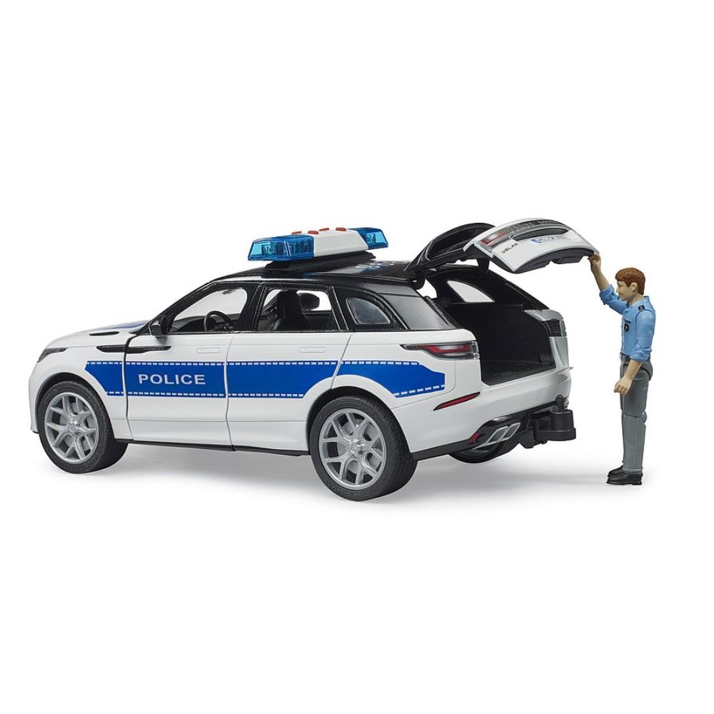 Bruder Range Rover Velar police vehicle with policeman