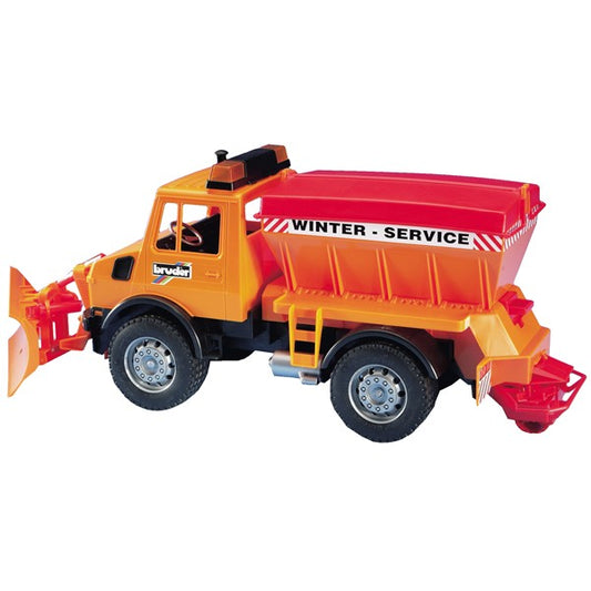 bruder MB-Unimog winter service with snow plow