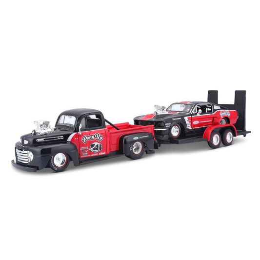 Maisto Ford F1 Pickup 1948 &amp; Ford Mustang GT 1967 1:24