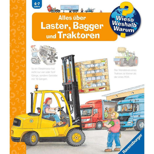 Ravensburger How? What? Why?, Volume 38: Everything about trucks, excavators and tractors