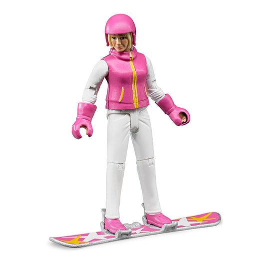 Frère snowboarder avec accessoires
