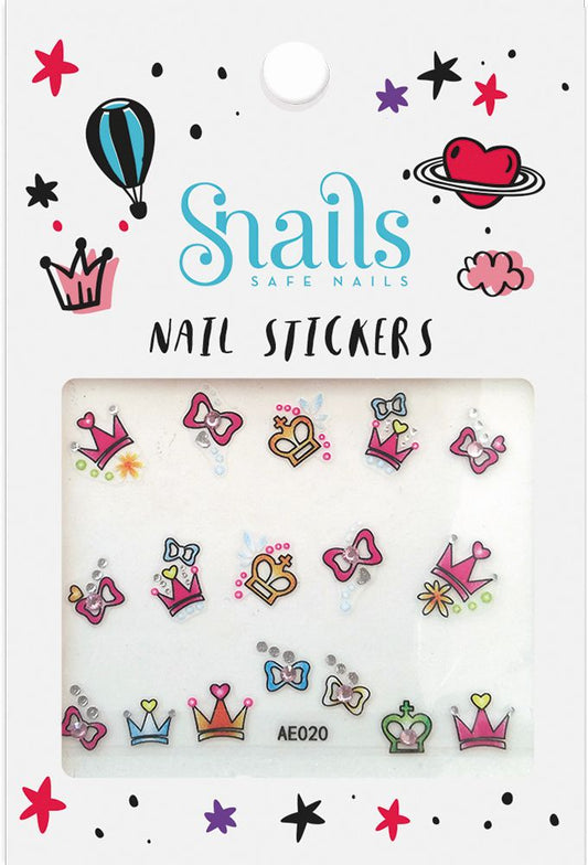 Snails nail stickers princess