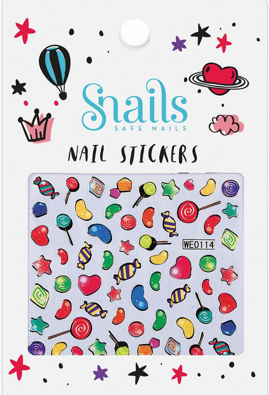 Snails nail stickers sweets