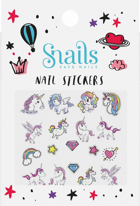 Snails nail stickers unicorn
