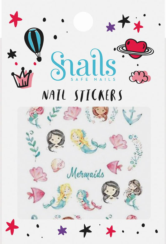 Snails nail stickers mermaid