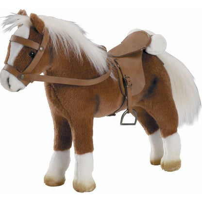 Peluche marron cheval d'équitation Götz
