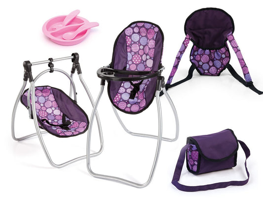 Bayer doll accessory set, purple