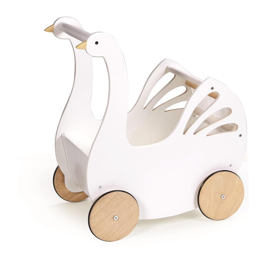 Doll's pram swan with accessories