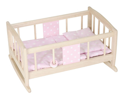Spielba doll cradle with contents