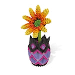 Creagami Origami Vase 3D avec Fleurs 698 pièces
