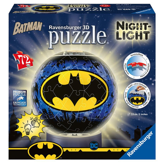 * Ravensburger 3D Puzzle Ball Batman Veilleuse, 72 pièces
