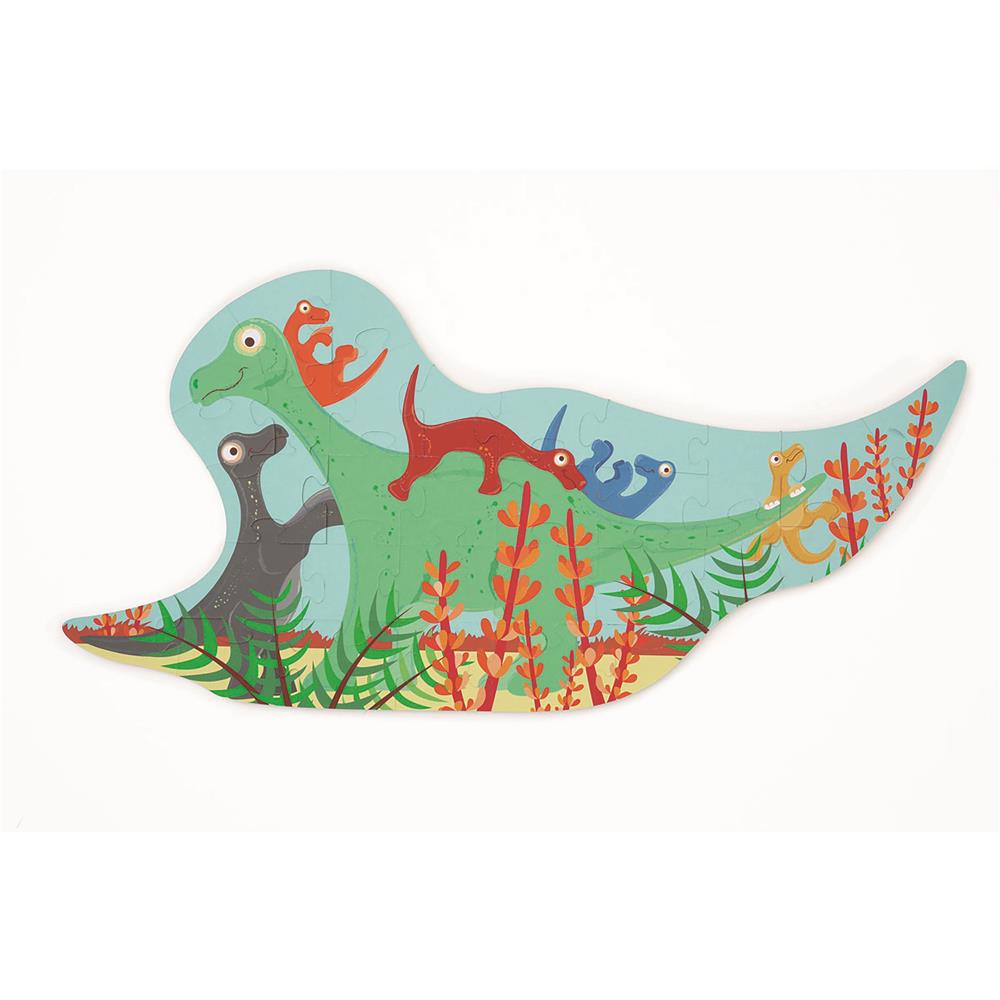 Scratch Mini Shape Puzzle Dinosaures, 30 pièces