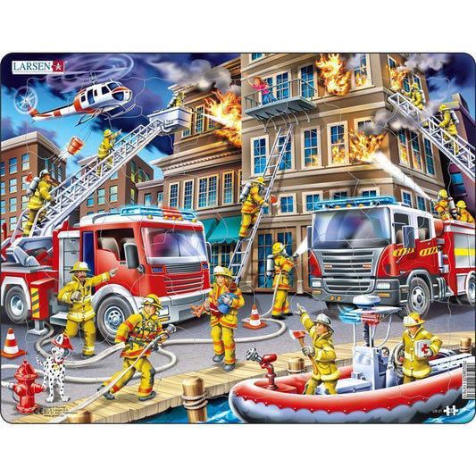 Larsen Puzzle Pompiers, 45 pièces
