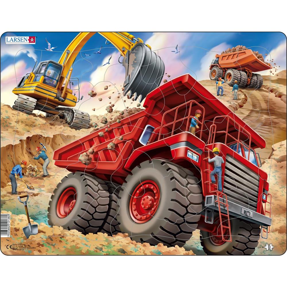 Larsen Puzzle Giant Dump Truck, 33 pieces