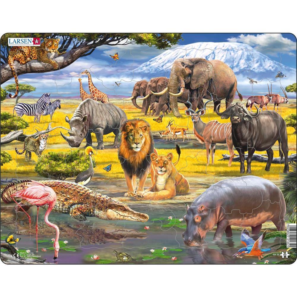 Larsen Puzzle Savanna, 43 pieces