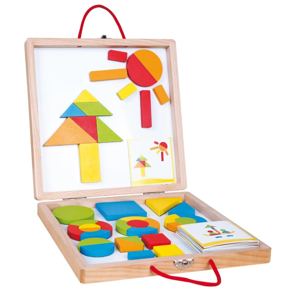 Spielba magnetic game with templates in box