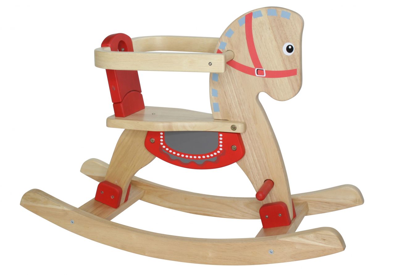 Spielba rocking horse natural wood