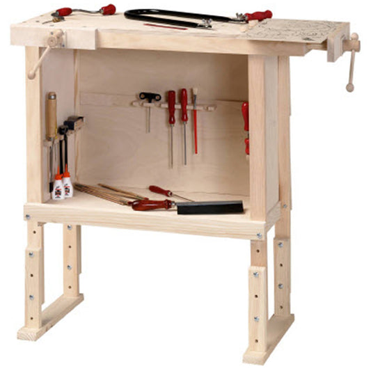 Wooden workbench excl. tools