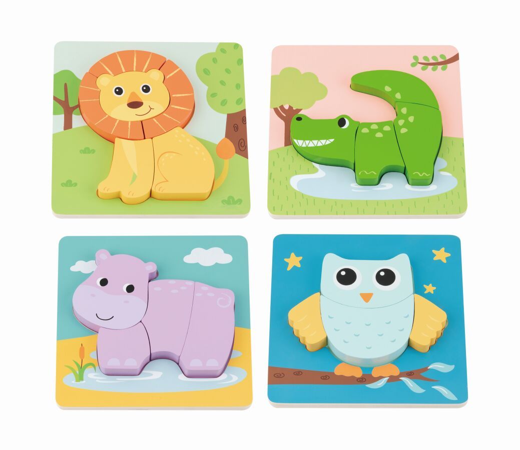 Spielba Puzzle Set with 4 Animals