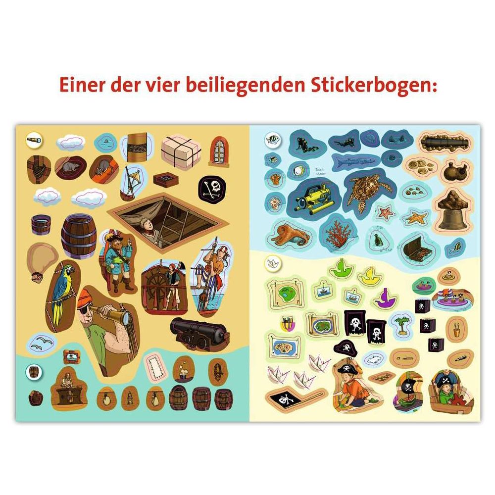 Ravensburger Why? What for? What reason? Sticker book: Pirates