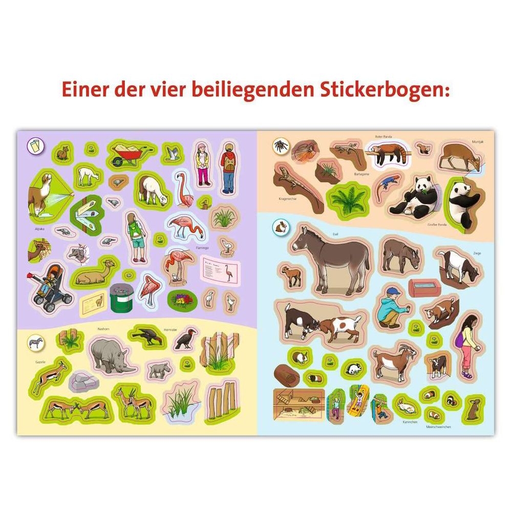 Ravensburger Why? What for? What for? Sticker book: At the zoo