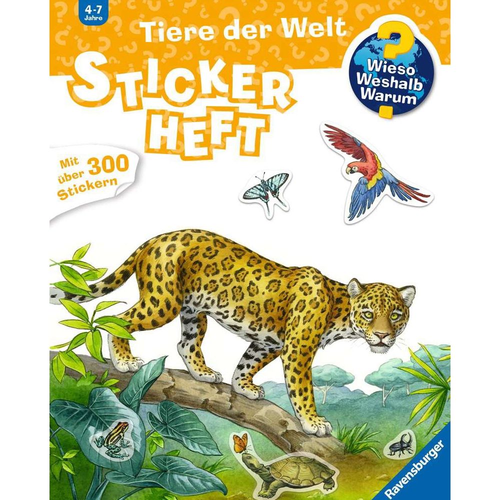 Ravensburger Pourquoi ? Pour quelle raison? Pourquoi? Livre d'autocollants : Animaux du monde