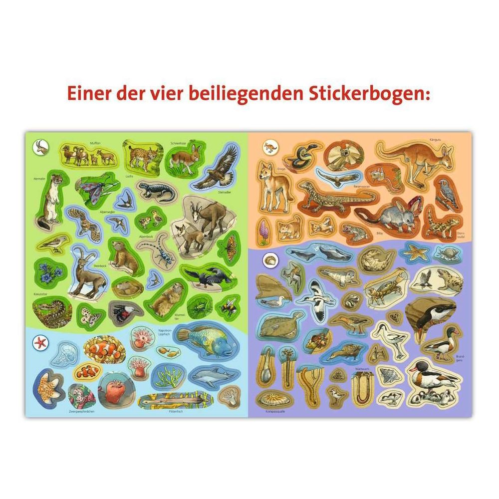 Ravensburger Why? How? What for? Sticker book: Animals of the world