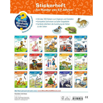 Ravensburger Wieso? Weshalb? Warum? Stickerheft: Heimische Tiere