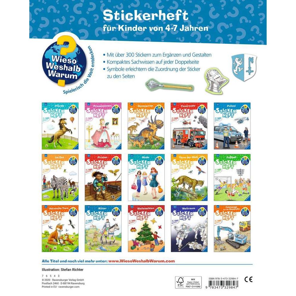 Ravensburger Why? What for? What reason? Sticker book: Knights