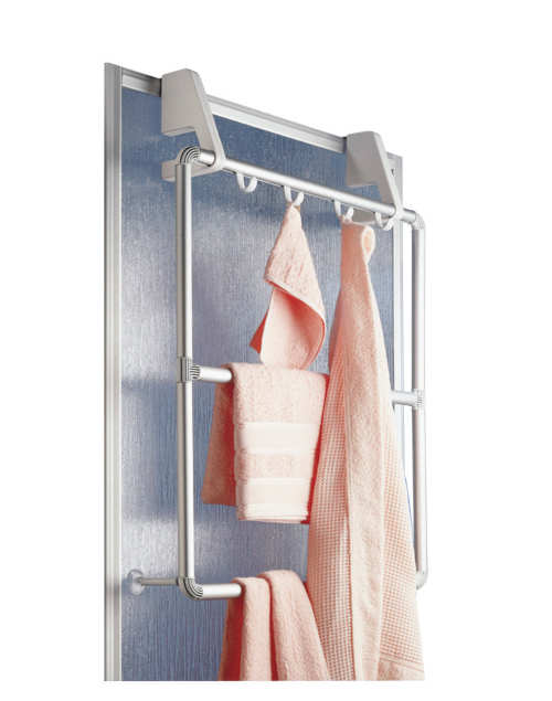 Wenko towel holder for door and shower cubicle Compact3 rungs