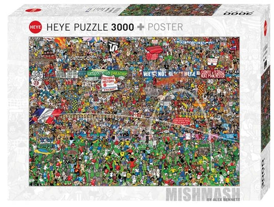 Heye Puzzle Coupe du Monde Xtra Puzzle Histoire du Football, 3000 pièces