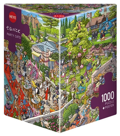 Heye Puzzle Party Cats Triangular, 1000 pieces