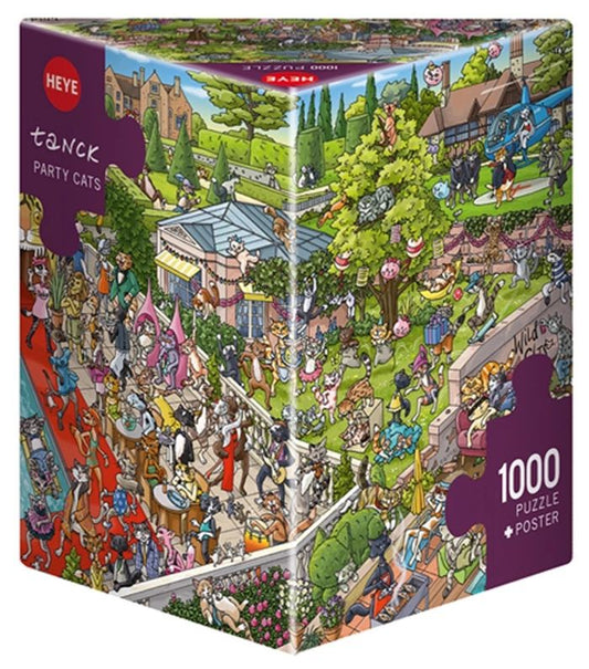 Heye Puzzle Party Cats Triangular, 1000 pieces