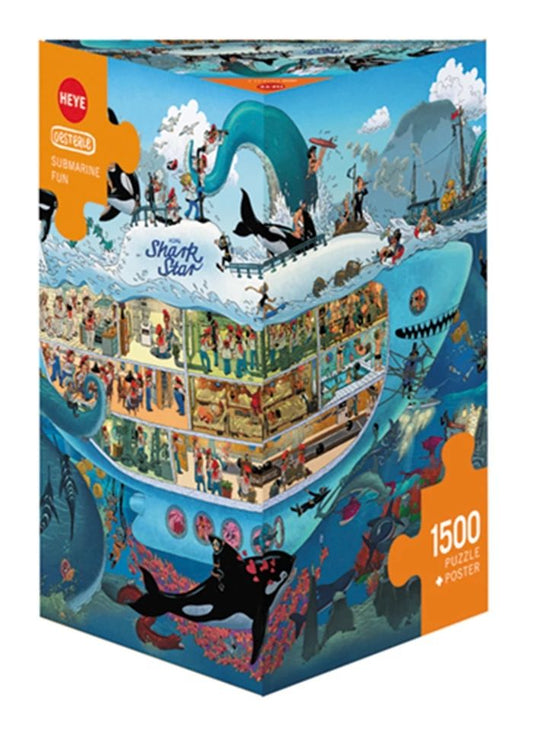 Heye Puzzle Sous-marin Fun Triangulaire 1500 pièces