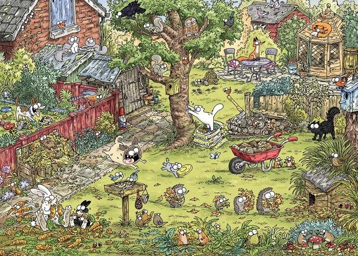 Heye Puzzle Garden Adventures - Simon’s Cat Triangular 1000 Teile
