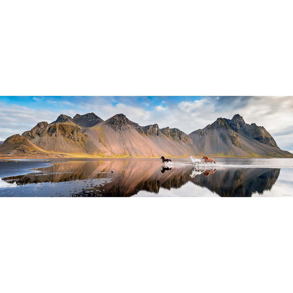 Puzzle Iceland Horses Panorama, 1000 Teile