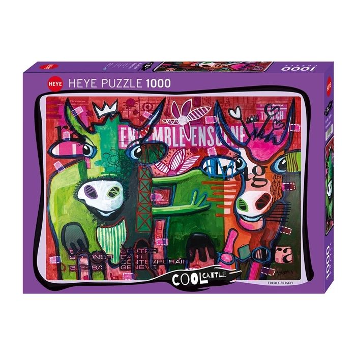 Heye Puzzle Striped Cows Standart 1000 Teile