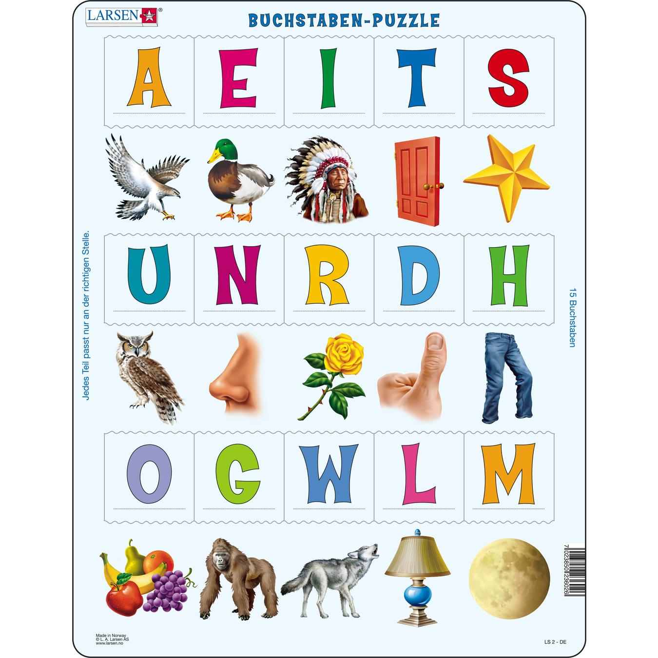 *Larsen Puzzle Learn the Letters, 15 pieces